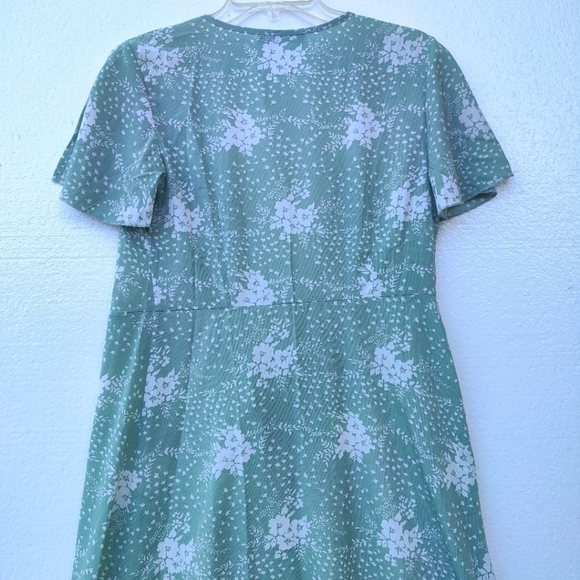 Simplee Boho Floral wrap dress high low hem Maxi flowy Party Dress green.Small - Picture 2 of 12